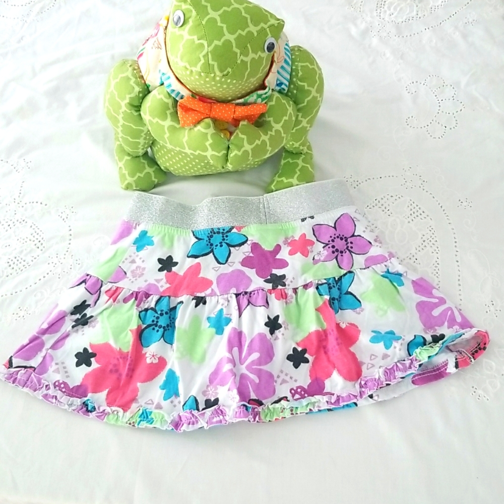 Basic Editions Flower Skirt With Attached Shorts